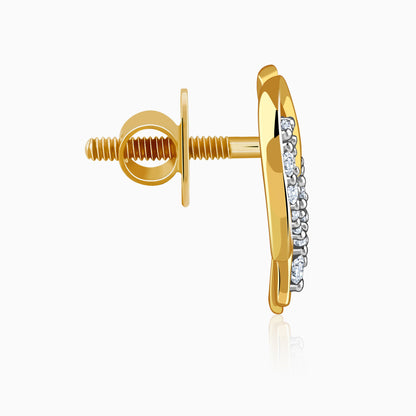 Gold Heart Frame Lab Grown Diamond Studs