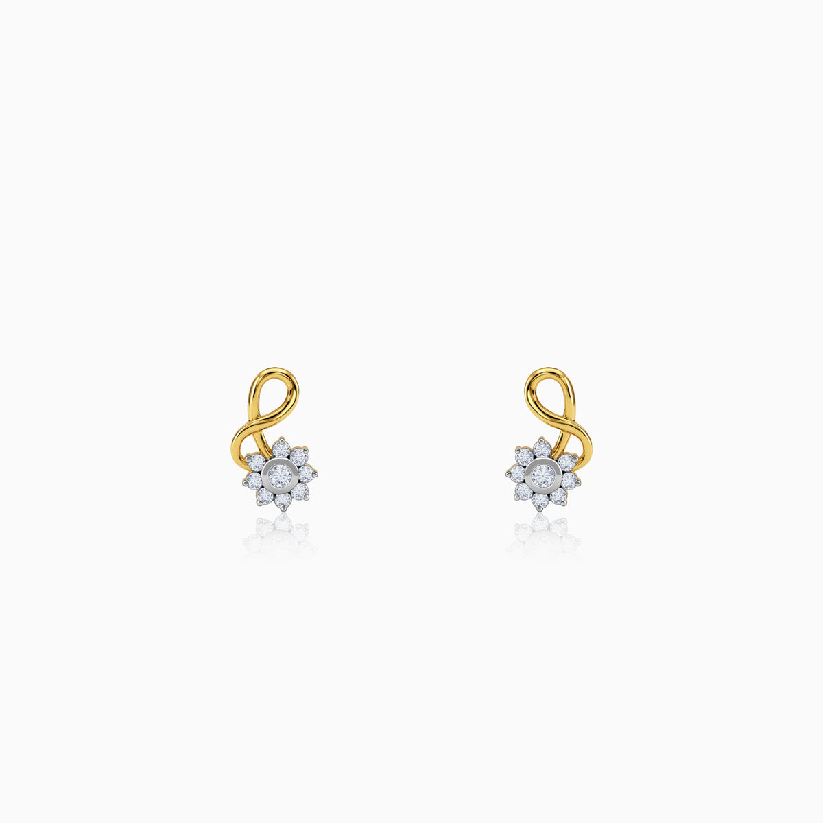 Gold Celest Lab Grown Diamond Earrings
