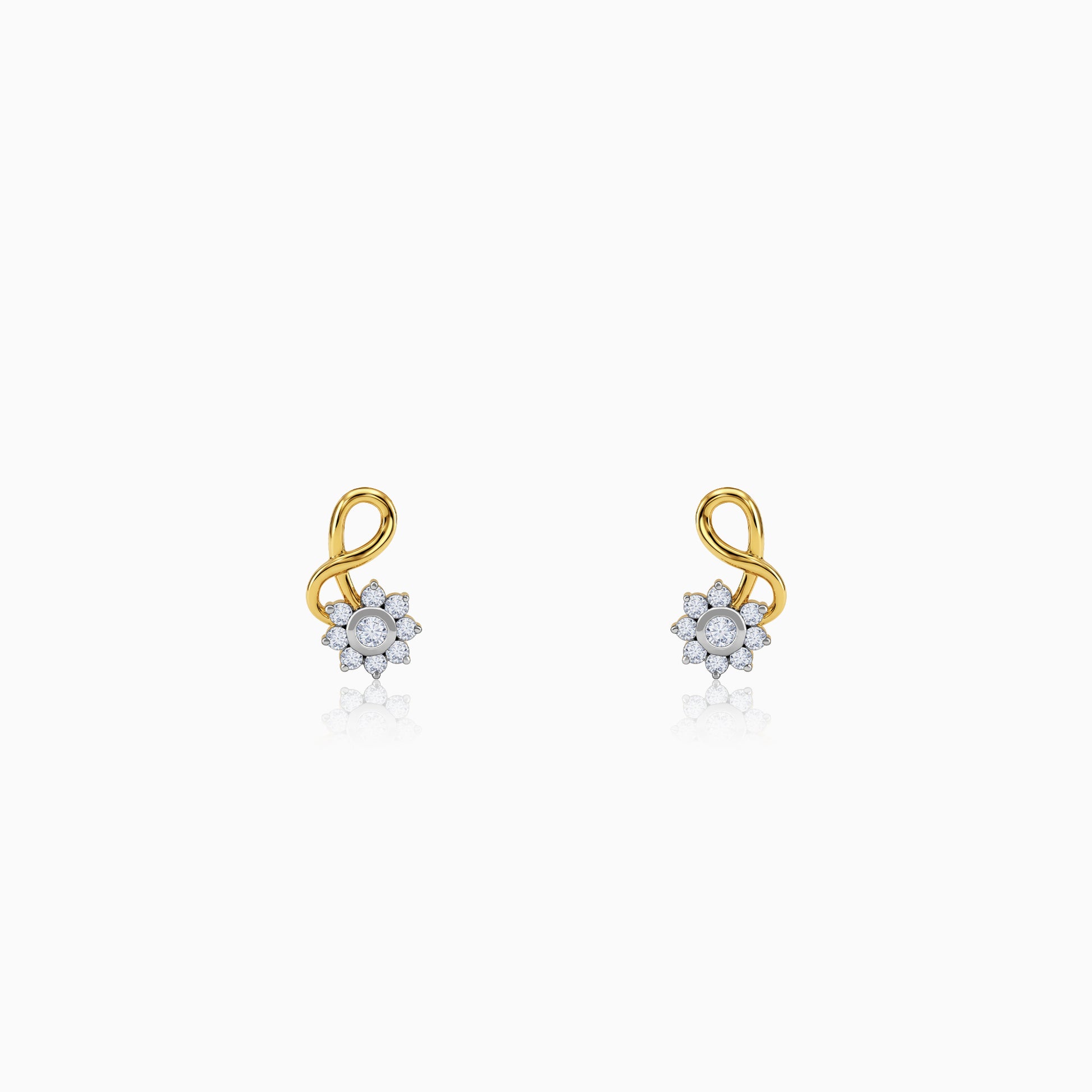 Gold Celest Lab Grown Diamond Earrings