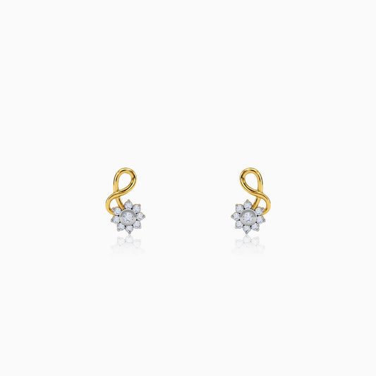Gold Celest Lab Grown Diamond Earrings