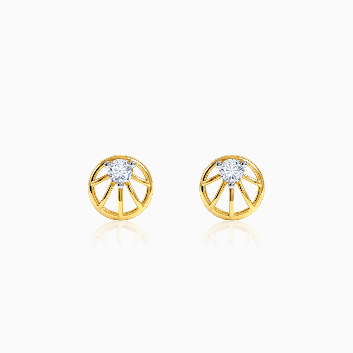 Gold Spire Lab Grown Diamond Earrings