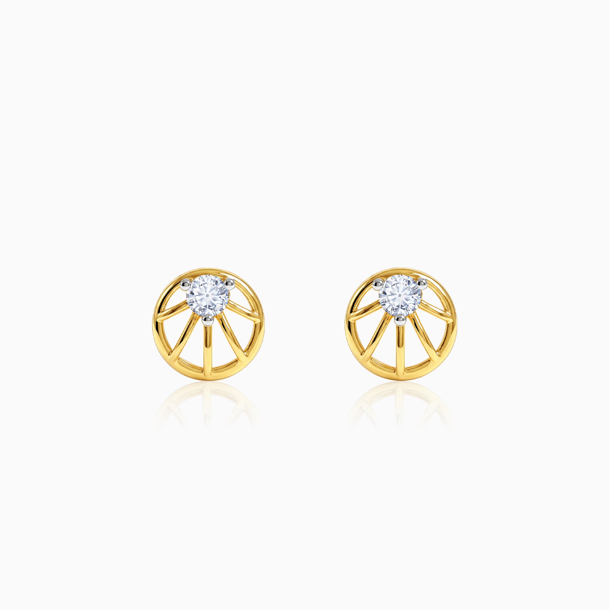Gold Spire Lab Grown Diamond Earrings