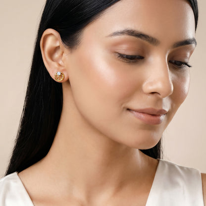Gold Spire Lab Grown Diamond Earrings
