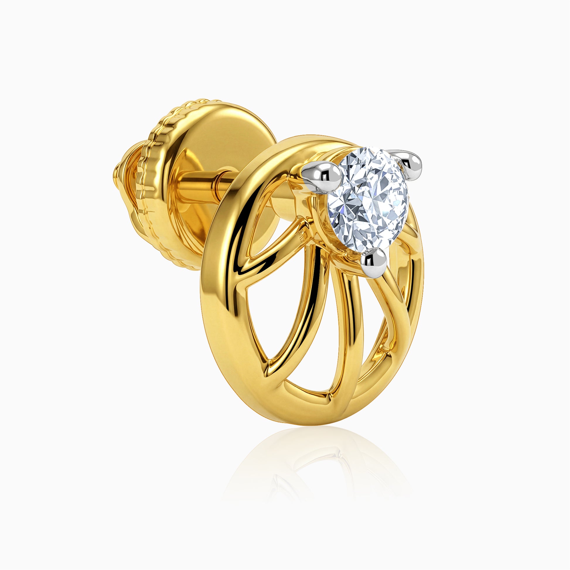 Gold Spire Lab Grown Diamond Earrings