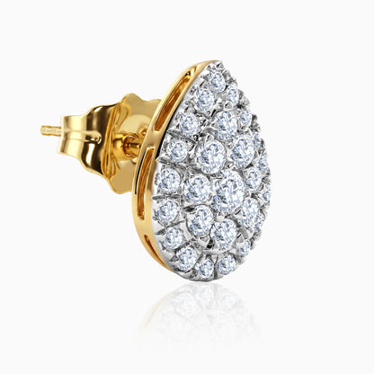 Gold Drape Lab Grown Diamond Earrings