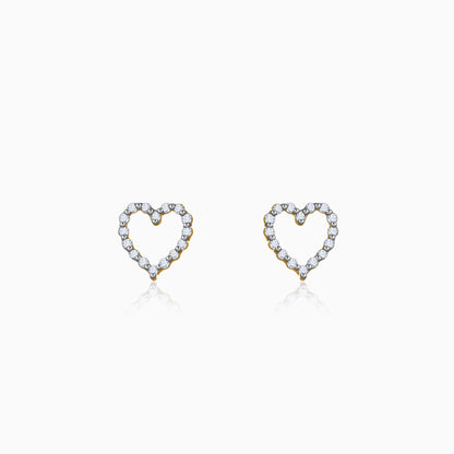 Gold Love Alert Lab Grown Diamond Studs