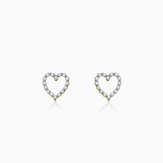 Gold Love Alert Lab Grown Diamond Studs