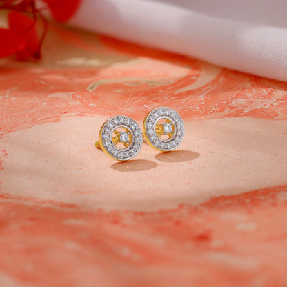 Gold Centrepoint Lab Grown Diamond Earrings