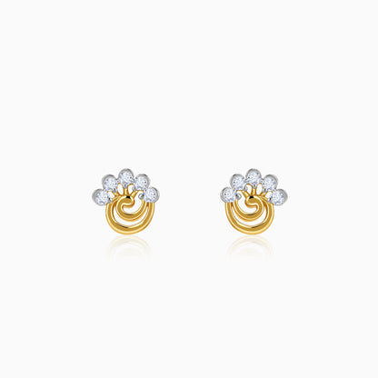 Gold Serenity Floral Lab Grown Diamond Earrings