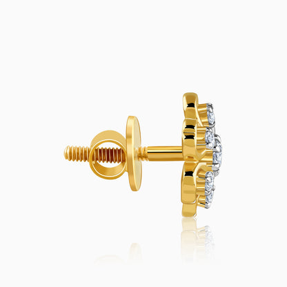 Gold Florique Lab Grown Diamond Earrings