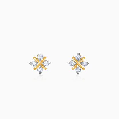 Gold Quartet Lab Grown Diamond Earrings