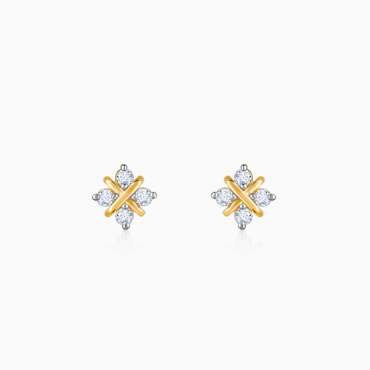 Gold Quartet Lab Grown Diamond Earrings