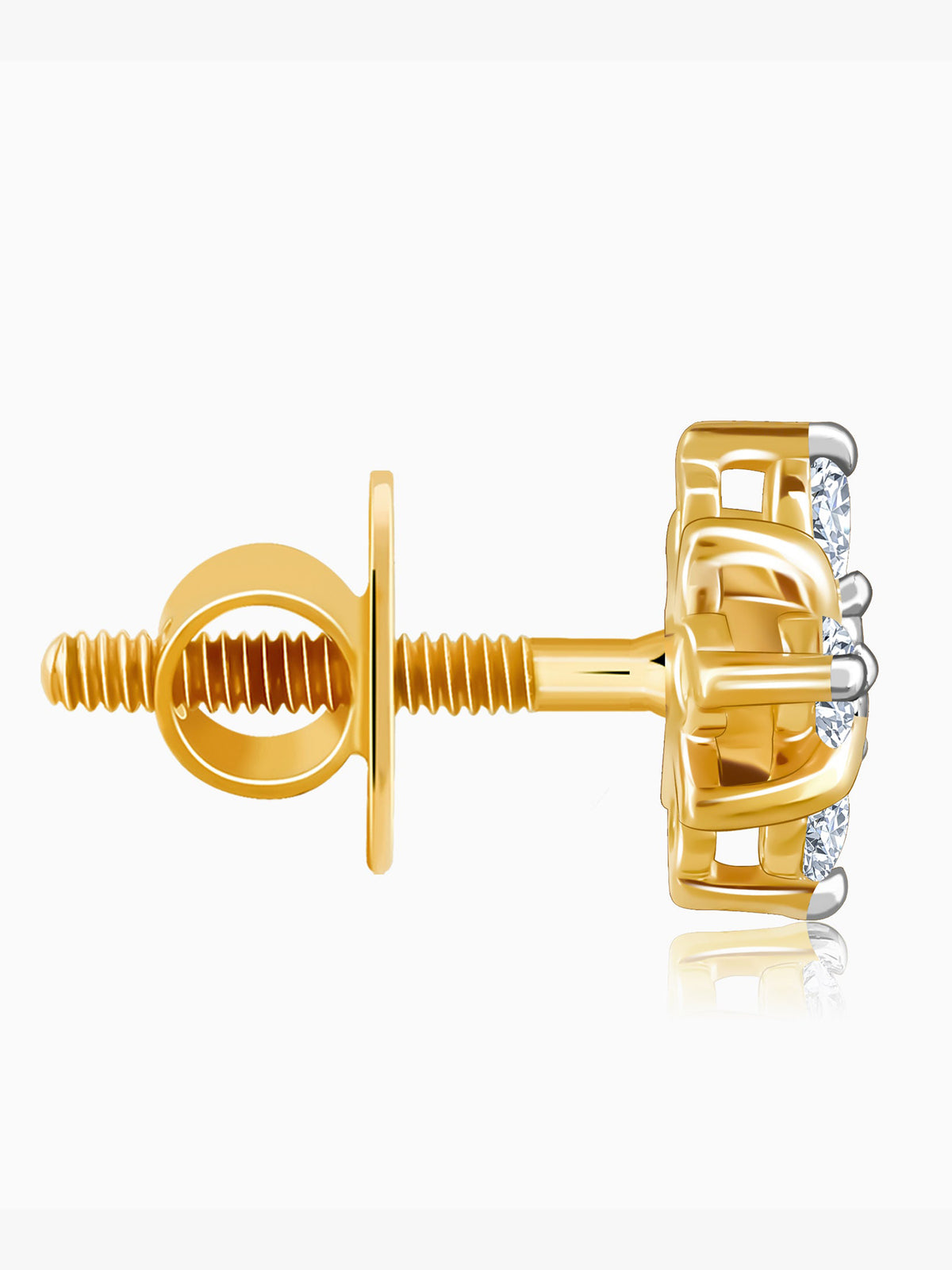 Gold Quartet Lab Grown Diamond Earrings