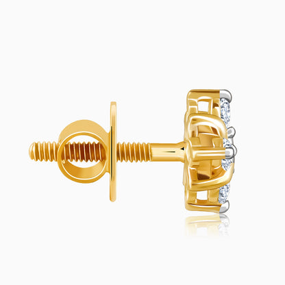 Gold Quartet Lab Grown Diamond Earrings