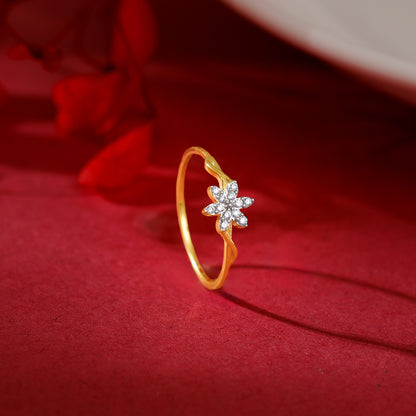 Gold Blooming Jasmine Diamond Ring