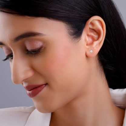 Gold Bud Lab Grown Diamond Earrings