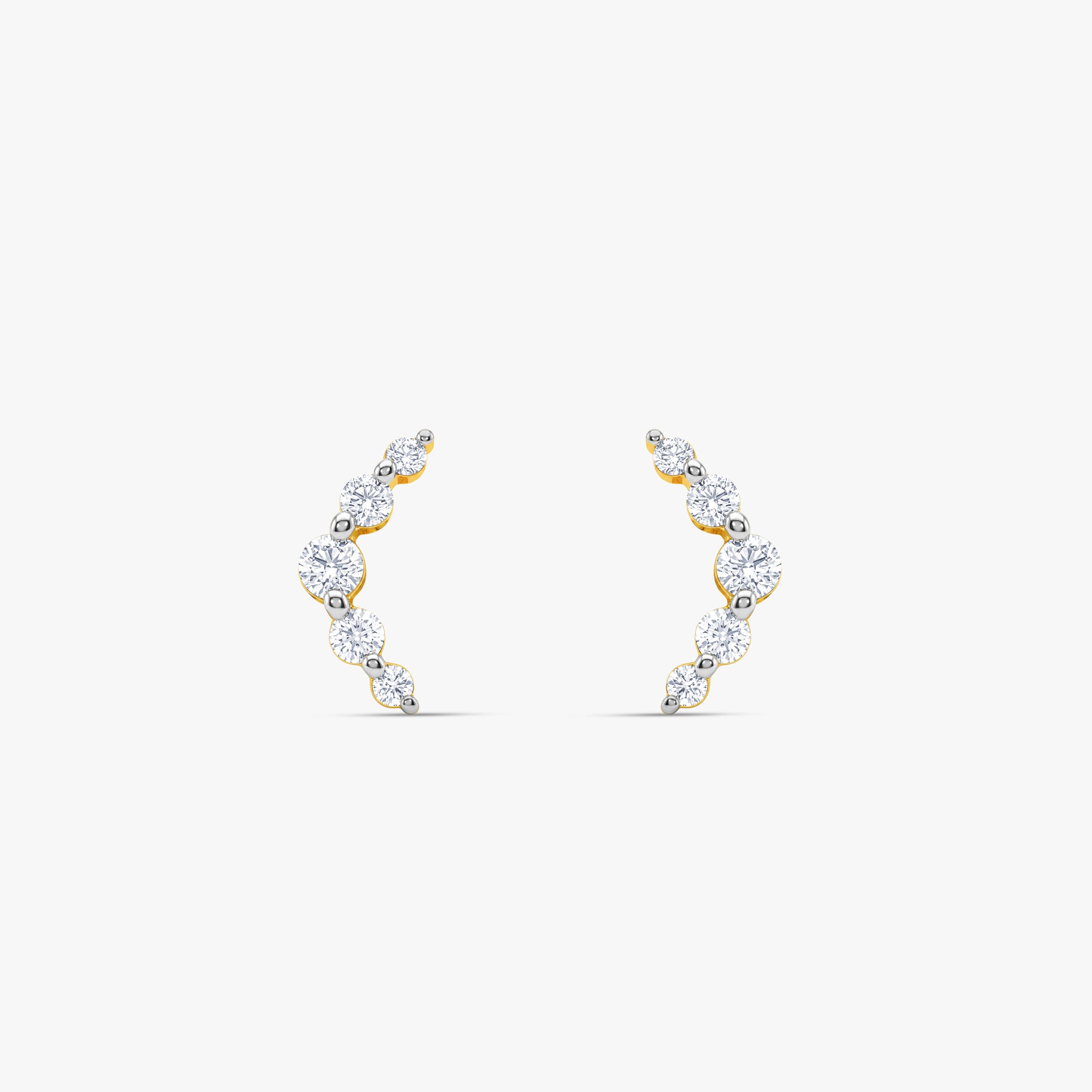 Gold Noeline Cascade Lab Grown Diamond Earrings