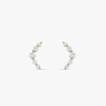 Gold Noeline Cascade Lab Grown Diamond Earrings