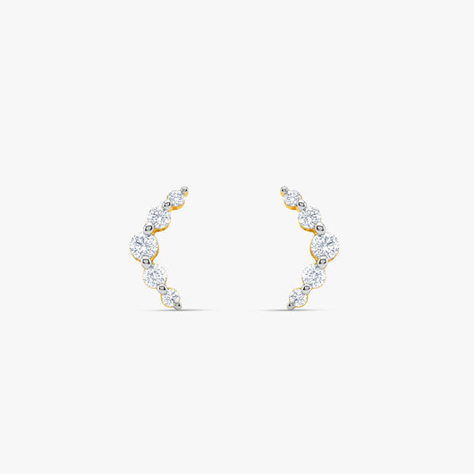 Gold Noeline Cascade Lab Grown Diamond Earrings