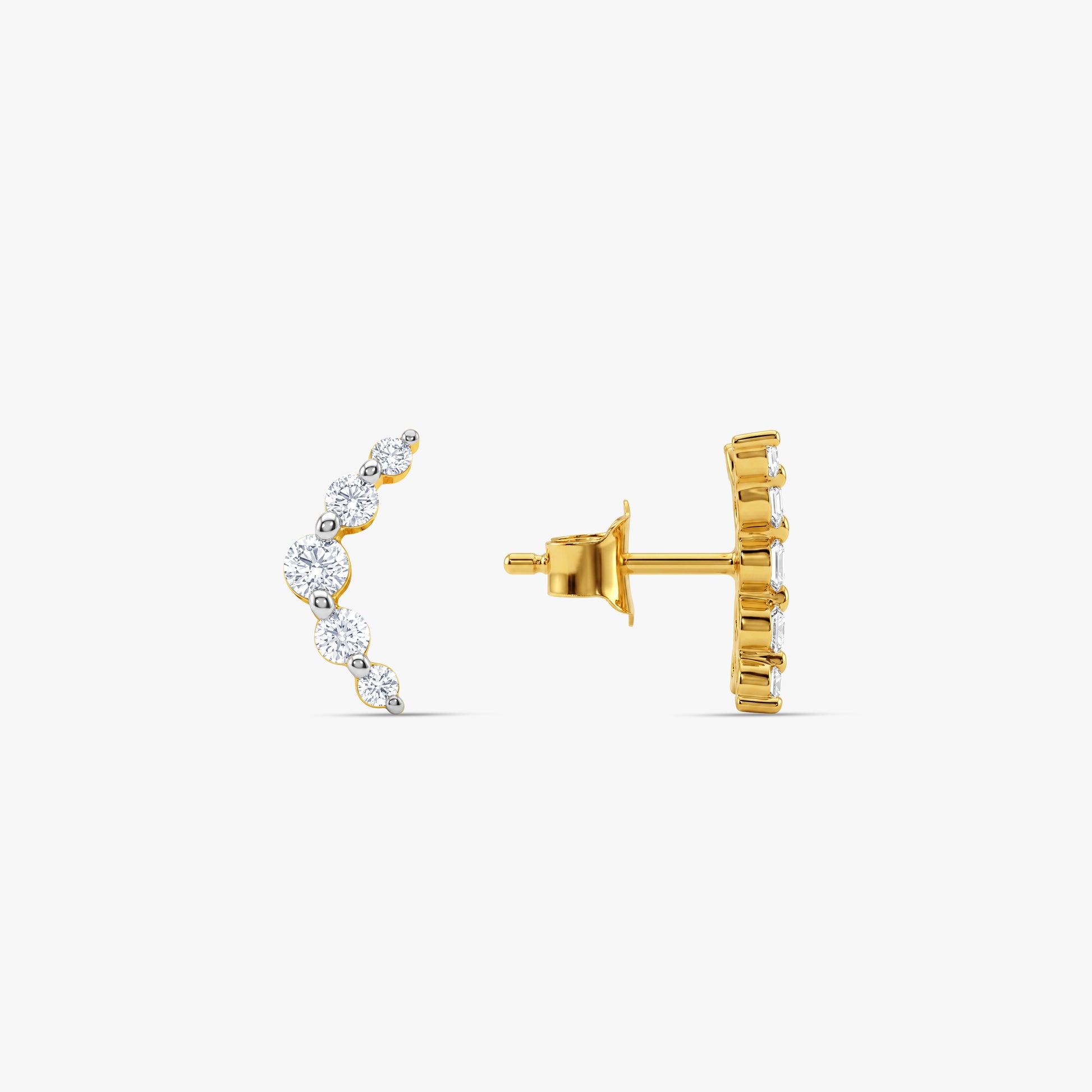 Gold Noeline Cascade Lab Grown Diamond Earrings