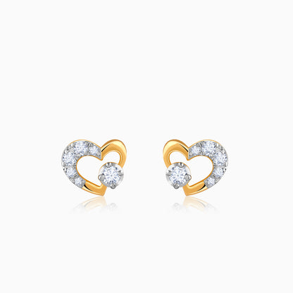 Gold Sweetheart Lab Grown Diamond Earrings