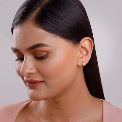 Gold Sweetheart Lab Grown Diamond Earrings