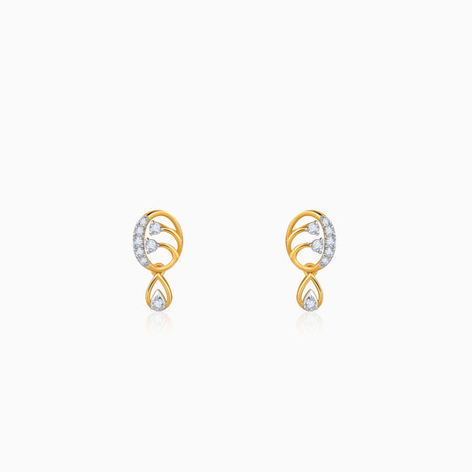 Gold Glamorous Drip Lab Grown Diamond Earrings