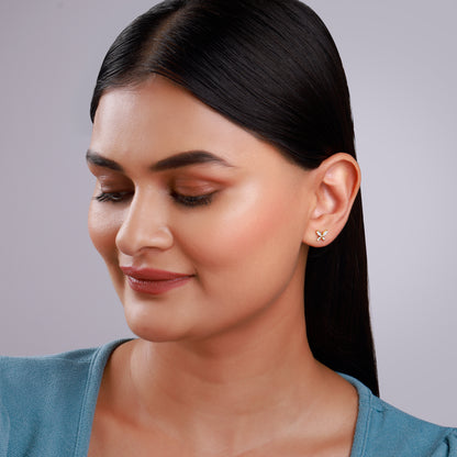 Gold Flutter Lab Grown Diamond Earrings