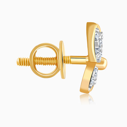 Gold Flutter Lab Grown Diamond Earrings