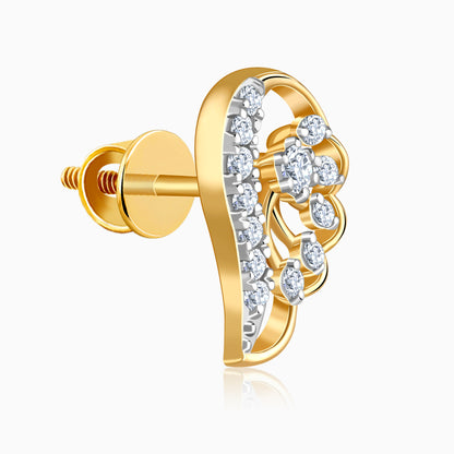 Gold Wings of Light Lab Grown Diamond Earrings