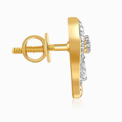 Gold Wings of Light Lab Grown Diamond Earrings