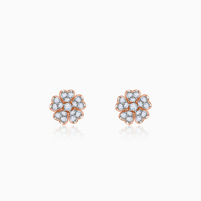 Rose Gold Roselle Lab Grown Diamond Earrings