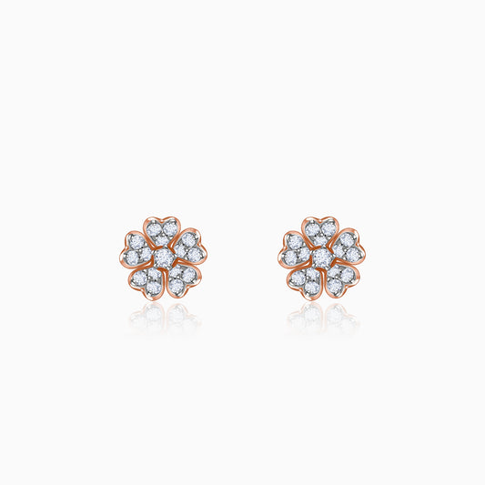 Rose Gold Roselle Lab Grown Diamond Earrings