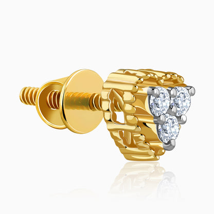 Gold Aurahart Lab Grown Diamond Earrings