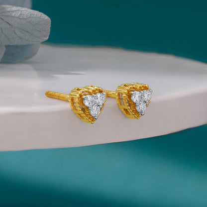 Gold Aurahart Lab Grown Diamond Earrings