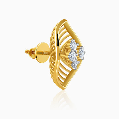 Gold Maquie Lab Grown Diamond Earrings