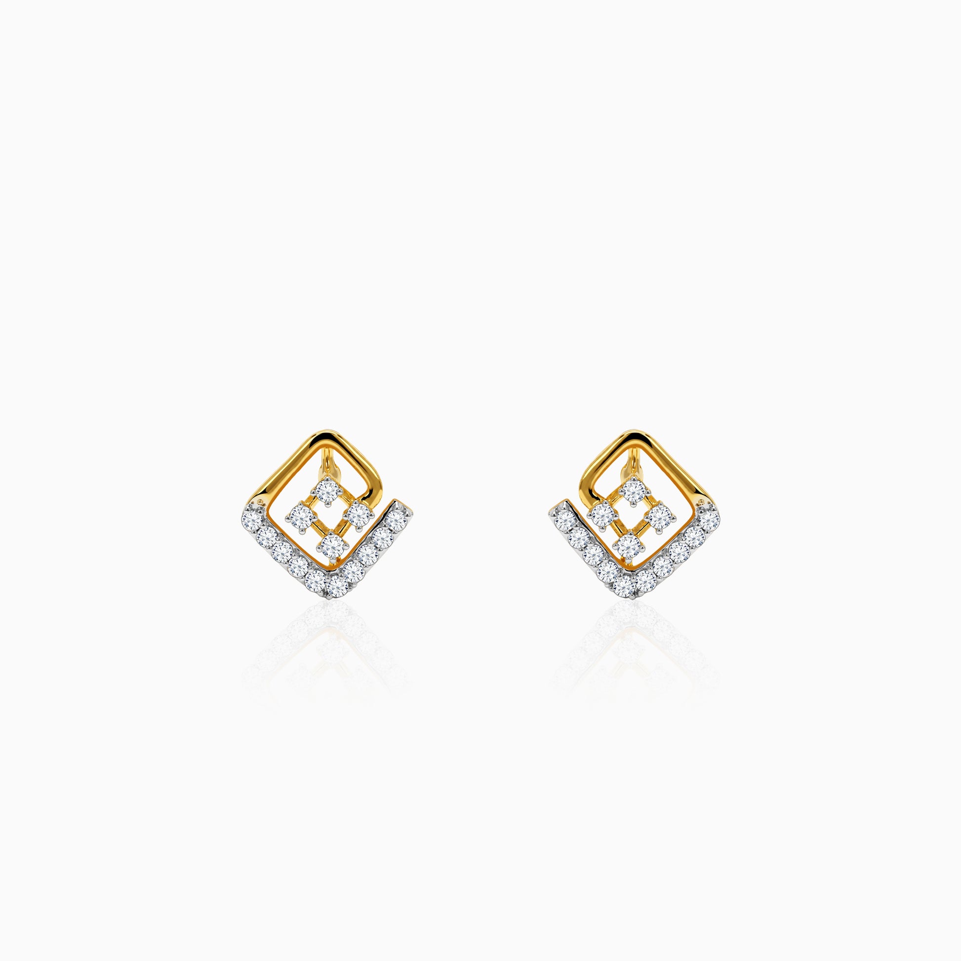Gold Lyra Lab Grown Diamond Earrings