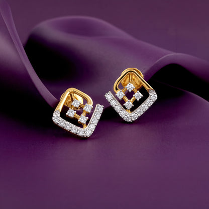 Gold Lyra Lab Grown Diamond Earrings
