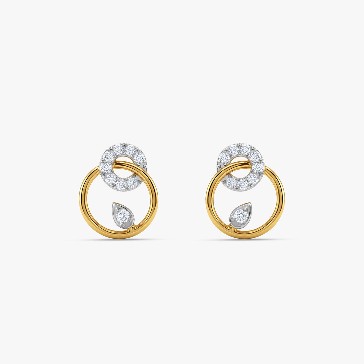 Gold Orbit Aveline Lab Grown Diamond Earrings