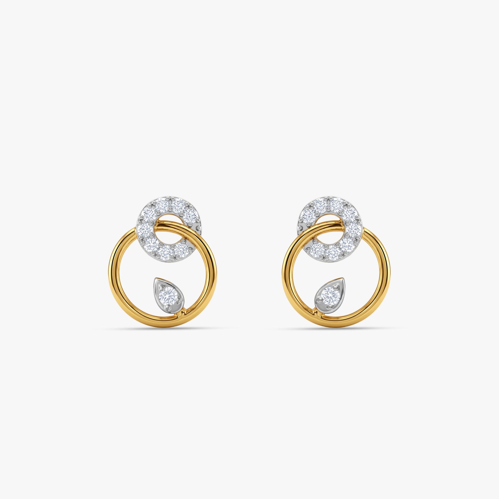 Gold Orbit Aveline Lab Grown Diamond Earrings