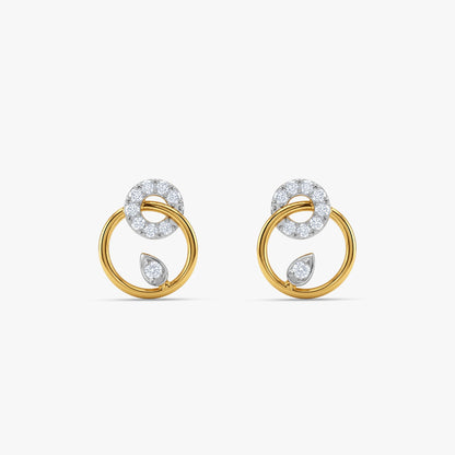 Gold Orbit Aveline Lab Grown Diamond Earrings