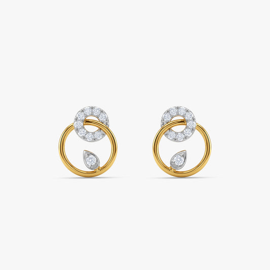 Gold Orbit Aveline Lab Grown Diamond Earrings