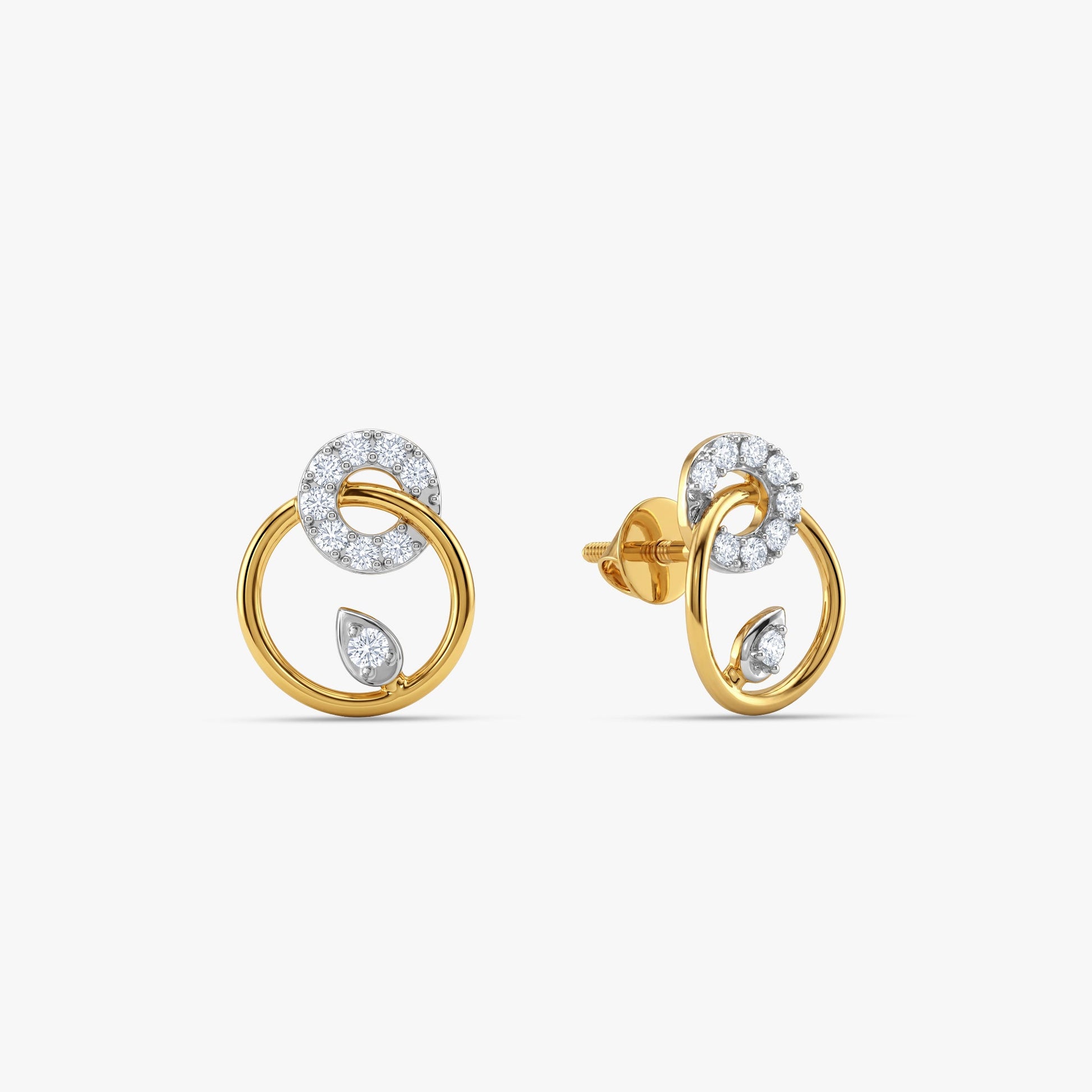 Gold Orbit Aveline Lab Grown Diamond Earrings