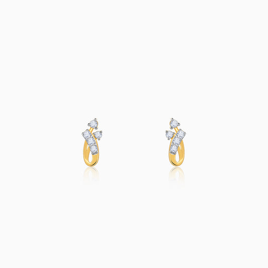 Gold Intertwine Glow Lab Grown Diamond Earrings