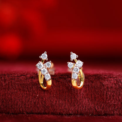 Gold Intertwine Glow Lab Grown Diamond Earrings
