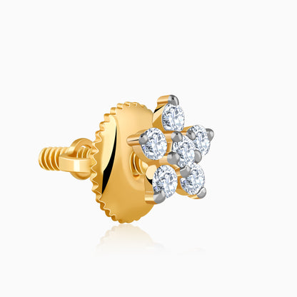 Gold Star Lab Grown Diamond Earrings