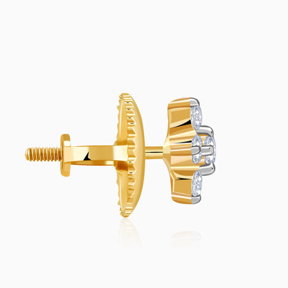 Gold Star Lab Grown Diamond Earrings