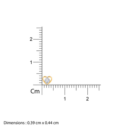 Gold Minnie Heart Lab Grown Diamond Earrings