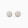 Anushka Sharma Gold Clover Leaf Diamond Stud Earrings