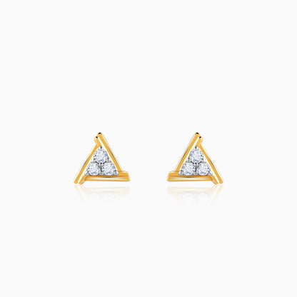 Gold Trio Lab Grown Diamond Earrings